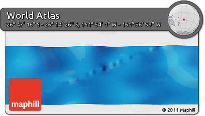 Physical Panoramic Map of the Area around 26° 30' 51" S, 161° 25' 30" W