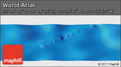 Physical Panoramic Map of the Area around 26° 30' 51" S, 161° 25' 30" W