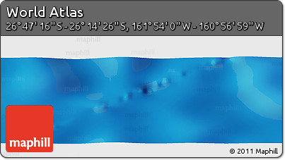 Physical Panoramic Map of the Area around 26° 30' 51" S, 161° 25' 30" W