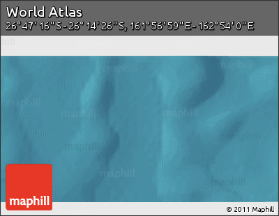 Satellite 3D Map of the Area around 26° 30' 51" S, 162° 25' 30" E