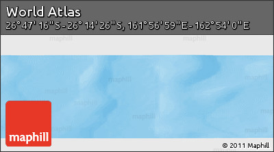 Physical Panoramic Map of the Area around 26° 30' 51" S, 162° 25' 30" E