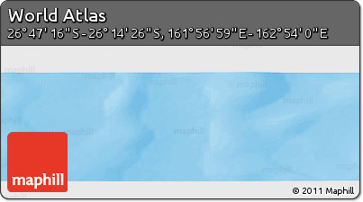Physical Panoramic Map of the Area around 26° 30' 51" S, 162° 25' 30" E