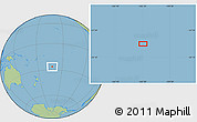 Savanna Style Location Map of the area around 26° 30' 51" S, 162° 16' 30" W