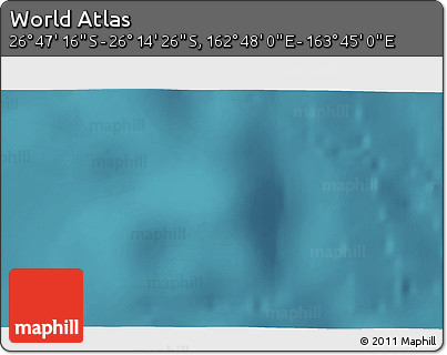 Satellite 3D Map of the Area around 26° 30' 51" S, 163° 16' 30" E