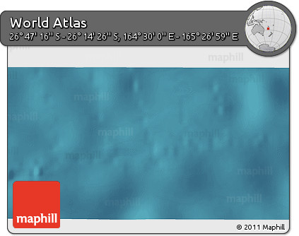 Satellite 3D Map of the Area around 26° 30' 51" S, 164° 58' 29" E