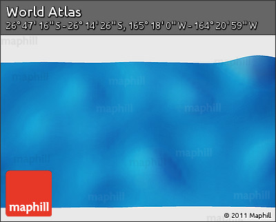 Physical 3D Map of the Area around 26° 30' 51" S, 164° 49' 29" W