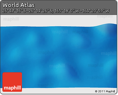 Physical 3D Map of the Area around 26° 30' 51" S, 164° 49' 29" W