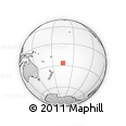 Outline Map of the Area around 26° 30' 51" S, 164° 49' 29" W, rectangular outline