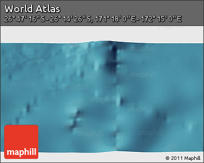 Satellite 3D Map of the Area around 26° 30' 51" S, 171° 46' 30" E