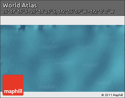 Satellite 3D Map of the Area around 26° 30' 51" S, 172° 28' 29" W
