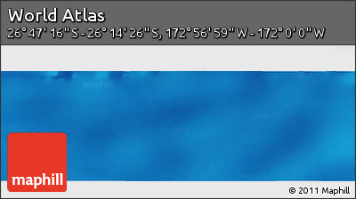 Physical Panoramic Map of the Area around 26° 30' 51" S, 172° 28' 29" W