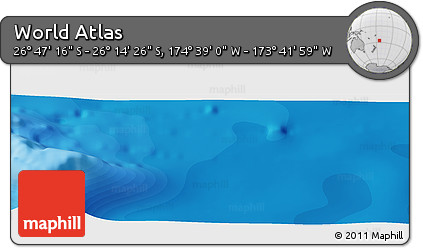 Political Panoramic Map of the Area around 26° 30' 51" S, 174° 10' 30" W