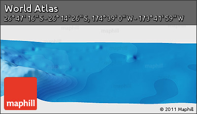 Political Panoramic Map of the Area around 26° 30' 51" S, 174° 10' 30" W