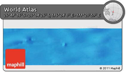 Physical Panoramic Map of the Area around 26° 30' 51" S, 176° 52' 30" E