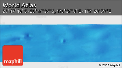 Physical Panoramic Map of the Area around 26° 30' 51" S, 176° 52' 30" E