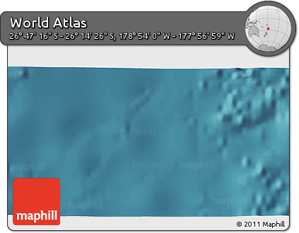 Satellite 3D Map of the Area around 26° 30' 51" S, 178° 25' 30" W