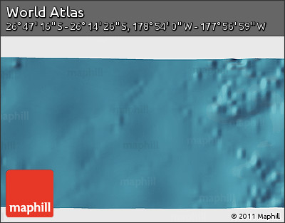 Satellite 3D Map of the Area around 26° 30' 51" S, 178° 25' 30" W