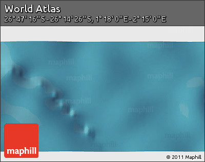 Satellite 3D Map of the Area around 26° 30' 51" S, 1° 46' 29" E