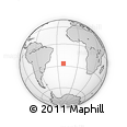 Outline Map of the Area around 26° 30' 51" S, 21° 10' 29" W, rectangular outline