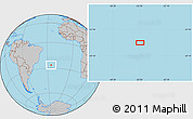 Gray Location Map of the area around 26° 30' 51" S, 25° 25' 29" W
