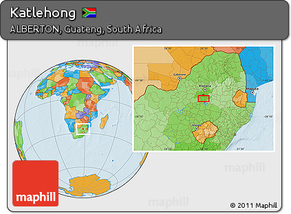 Political Location Map of Katlehong