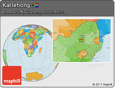 Political Location Map of Katlehong