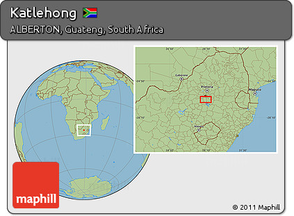Savanna Style Location Map of Katlehong