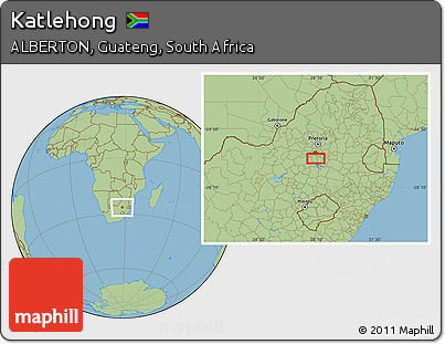 Savanna Style Location Map of Katlehong