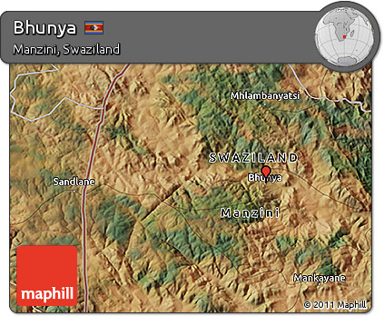 Satellite 3D Map of Bhunya
