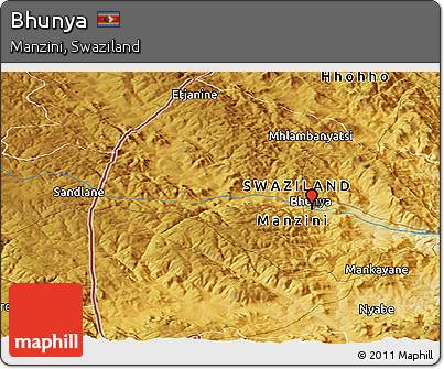 Physical Panoramic Map of Bhunya