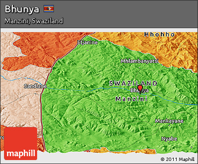 Political Panoramic Map of Bhunya