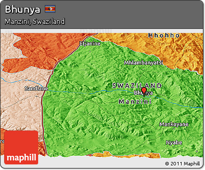 Political Panoramic Map of Bhunya