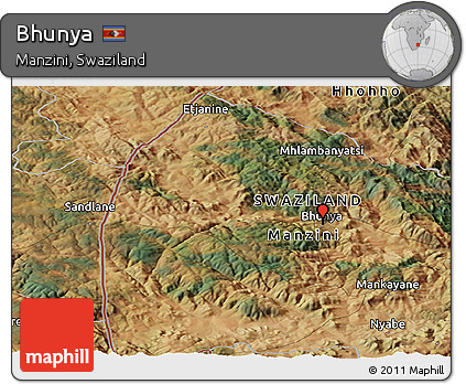 Satellite Panoramic Map of Bhunya