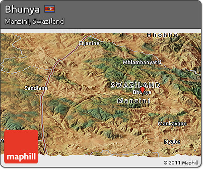 Satellite Panoramic Map of Bhunya