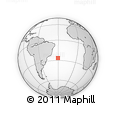 Outline Map of the Area around 26° 30' 51" S, 30° 31' 29" W, rectangular outline
