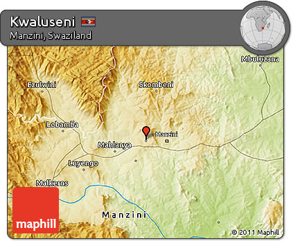 Physical 3D Map of Kwaluseni