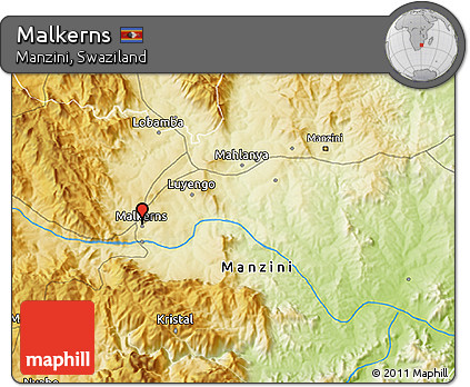 Physical 3D Map of Malkerns