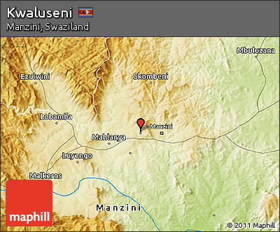 Physical 3D Map of Kwaluseni