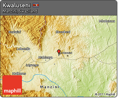 Physical 3D Map of Kwaluseni