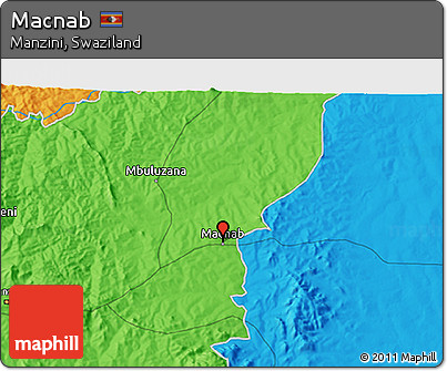 Political 3D Map of Macnab