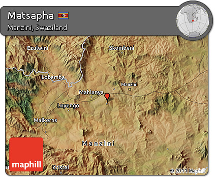 Satellite 3D Map of Matsapha