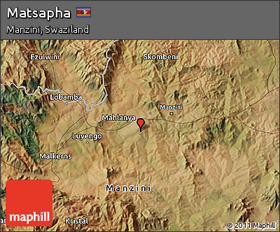 Satellite 3D Map of Matsapha