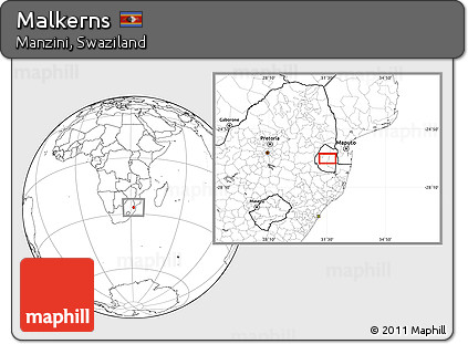 Blank Location Map of Malkerns