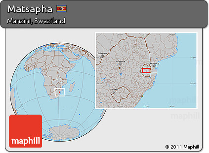 Gray Location Map of Matsapha