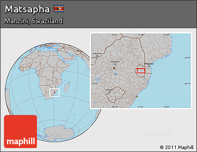 Gray Location Map of Matsapha