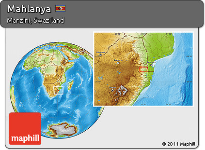 Physical Location Map of Mahlanya
