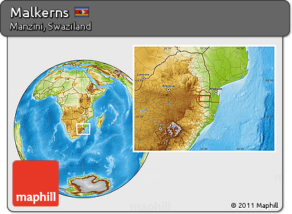 Physical Location Map of Malkerns