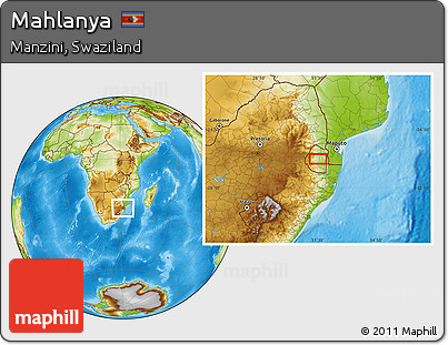 Physical Location Map of Mahlanya