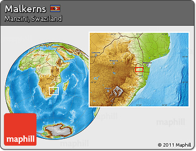 Physical Location Map of Malkerns