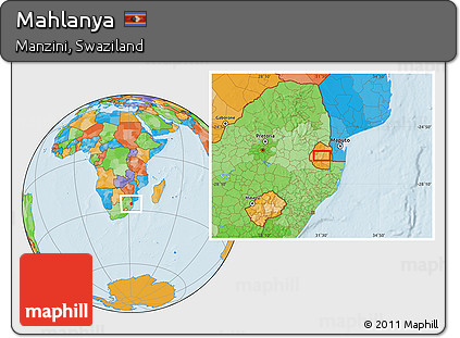 Political Location Map of Mahlanya
